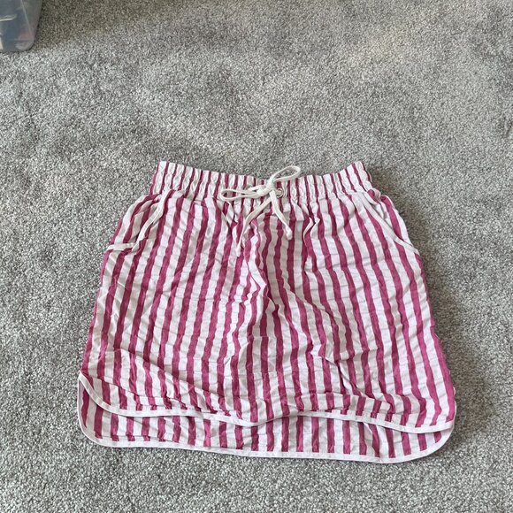 Urban Outfitters Pink and White Striped Mini Skirt - Picture 1 of 5